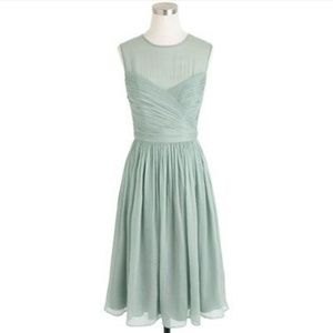 J CREW SHORT DUSTY SHALE CLARA BRIDESMAID DRESS